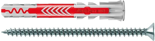 Fischer DuoPower Universaldübel aus Nylon in Grau und Rot, Durchmesser: 8 mm, Länge: 65 mm - Bild 2