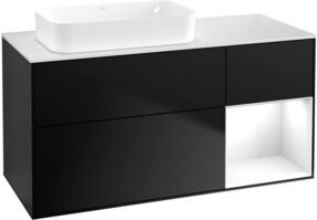 V&B Waschtischunterschrank Finion Wandbeleuchtung in Weiß lackiert B/T: 120 x 60 cm - Bild 1