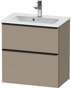 Duravit Waschtischunterschrank D-Neo Compact, wandhängend, Weiß/Leinen, B: 61,0 cm, T: 37,2 cm, H: 62,5 cm - Bild 1
