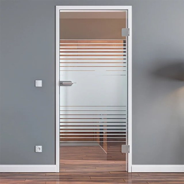 Levidor Glastür Lübeck Office/Studio transparent DIN-Rechts B: 95,9 cm, H: 209,7 cm - Bild 1