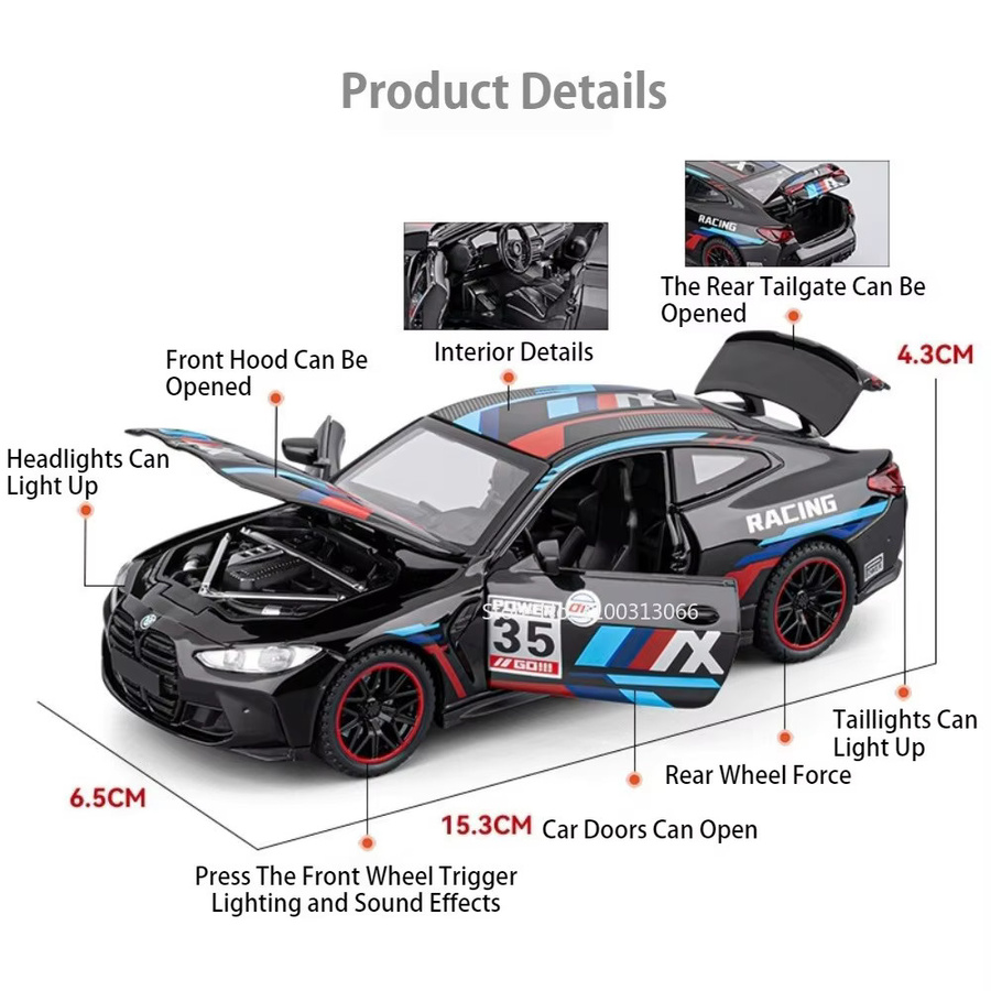 caipo M4 Spielzeugauto, Modell, 1:32, Metall, mit Licht und Sound - Bild 2