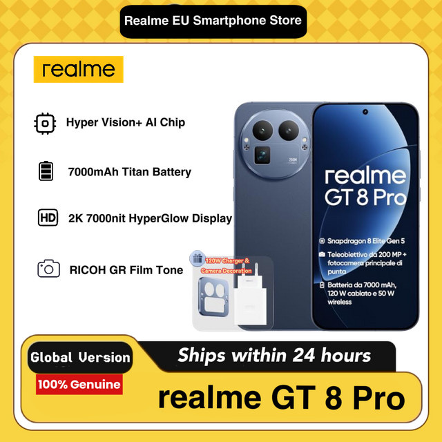 realme GT 8 Pro Smartphone mit 512 GB Speicher, Snapdragon 8850, 200 MP Kamera und 7000 mAh Akku - Bild 1
