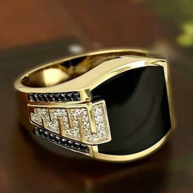 Ring Türkisperlenring, Silber, Zirkonia, Unisex, Vintage - Bild 1