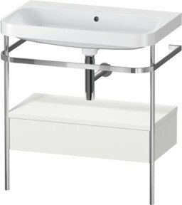 Duravit Möbelwaschtisch-Kombi Happy D.2 Plus in Weiß mit Keramikwaschbecken, Breite: 77,5 cm, Tiefe: 49 cm - Bild 1