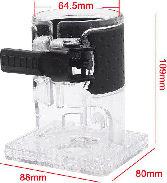 Vibratite Holz Router Basis für elektrische Trimmer und Fräsmaschinen, Zubehör für RT0701C und WU601, transparent - Bild 1