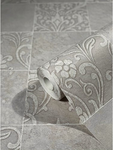 Marburg Vliestapete Hailey mit geometrischem Muster in Grau-Beige - Bild 1