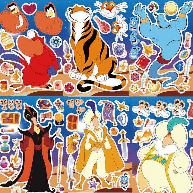Disney Aladdin Prinzessin Jasmin, Puzzle-Aufkleber, Lernspielzeug - Bild 1