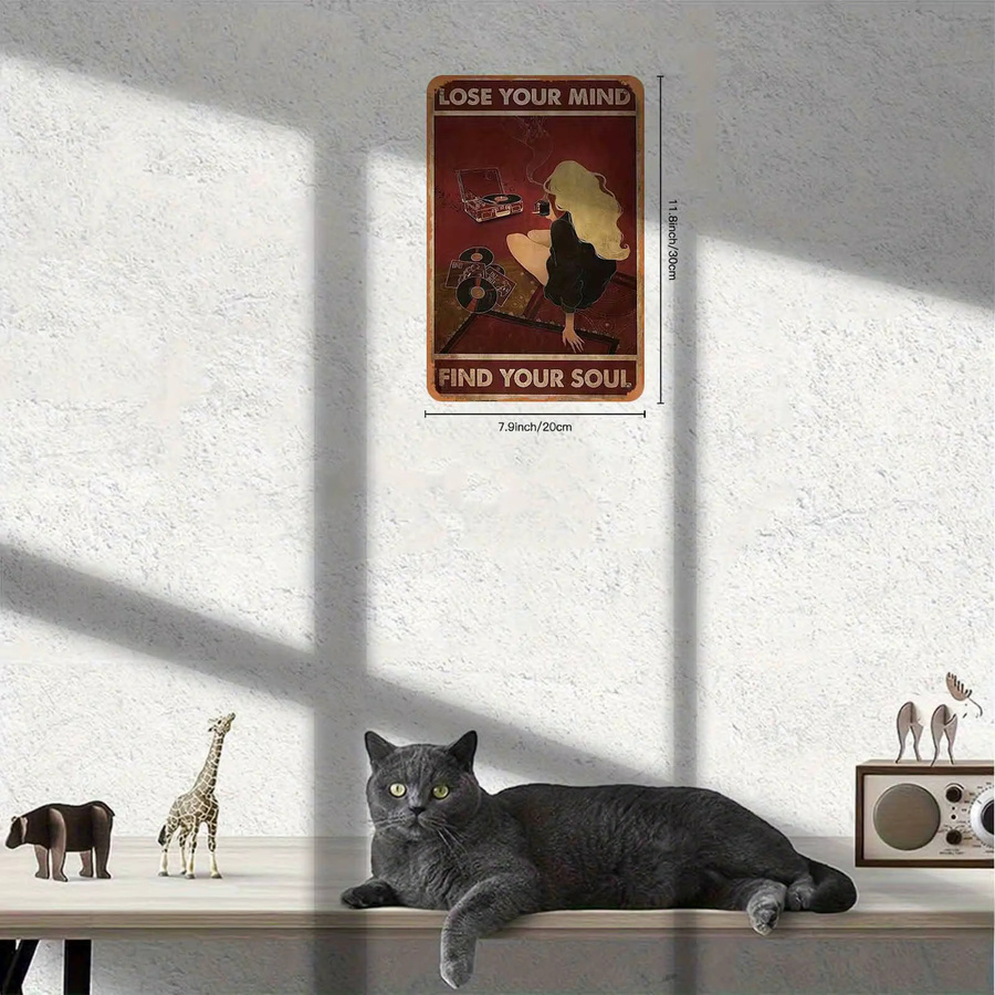 CIFBUY Vintage Musik Wandkunst Poster mit Sängerin, Vinyl und Kassetten im Boho Stil, Mehrfarbig - Bild 3