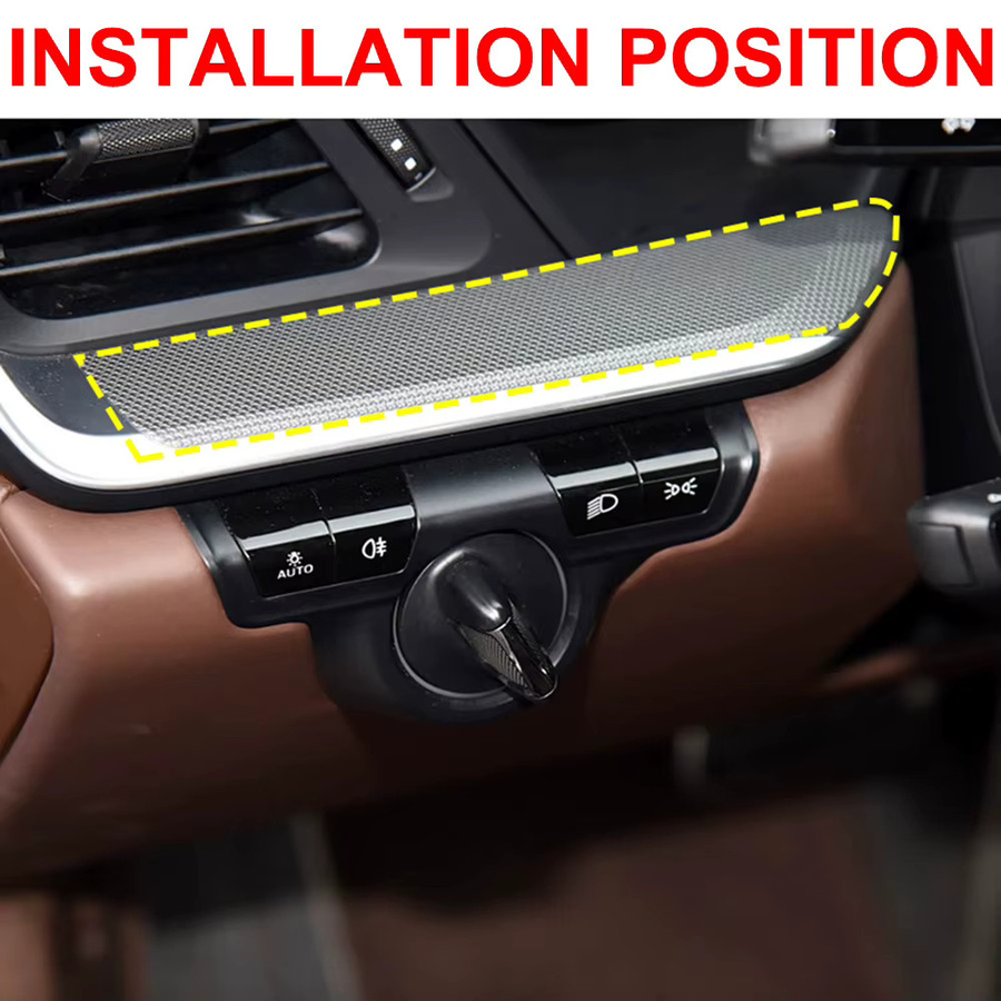 Carbon Fiber Innen Zentrale Konsole Dekoration Panel Abdeckung für Porsche 911 992 in Schwarz - Bild 4