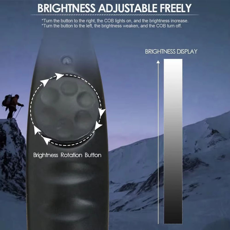 KDULIT USB aufladbare LED Taschenlampe mit COB-Licht und Magnet, tragbare Camping-Arbeitsleuchte in Schwarz - Bild 2