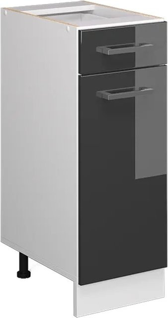 Vicco Küchenunterschrank R-Line Anthrazit Hochglanz und Weiß Breite: 30 cm ohne Arbeitsplatte - Bild 1