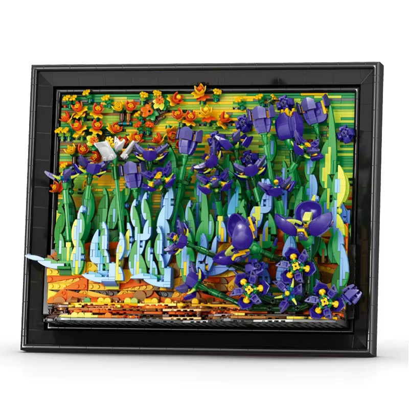 REOBRIX Iris-Blumen-Baustein, 3.480 Teile, floral - Bild 7