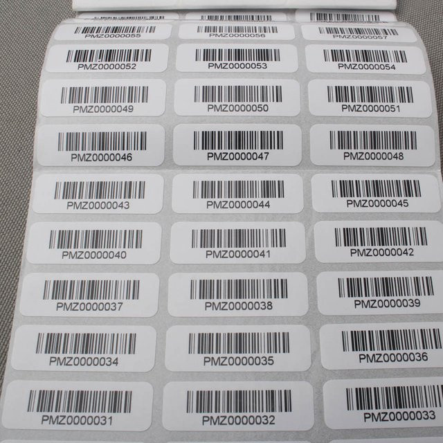 DeeJey Barcode Aufkleber Individuell Gestaltbar, 1000 Stück, Weiß, Papier, B/H: 1 x 3 cm - Bild 1
