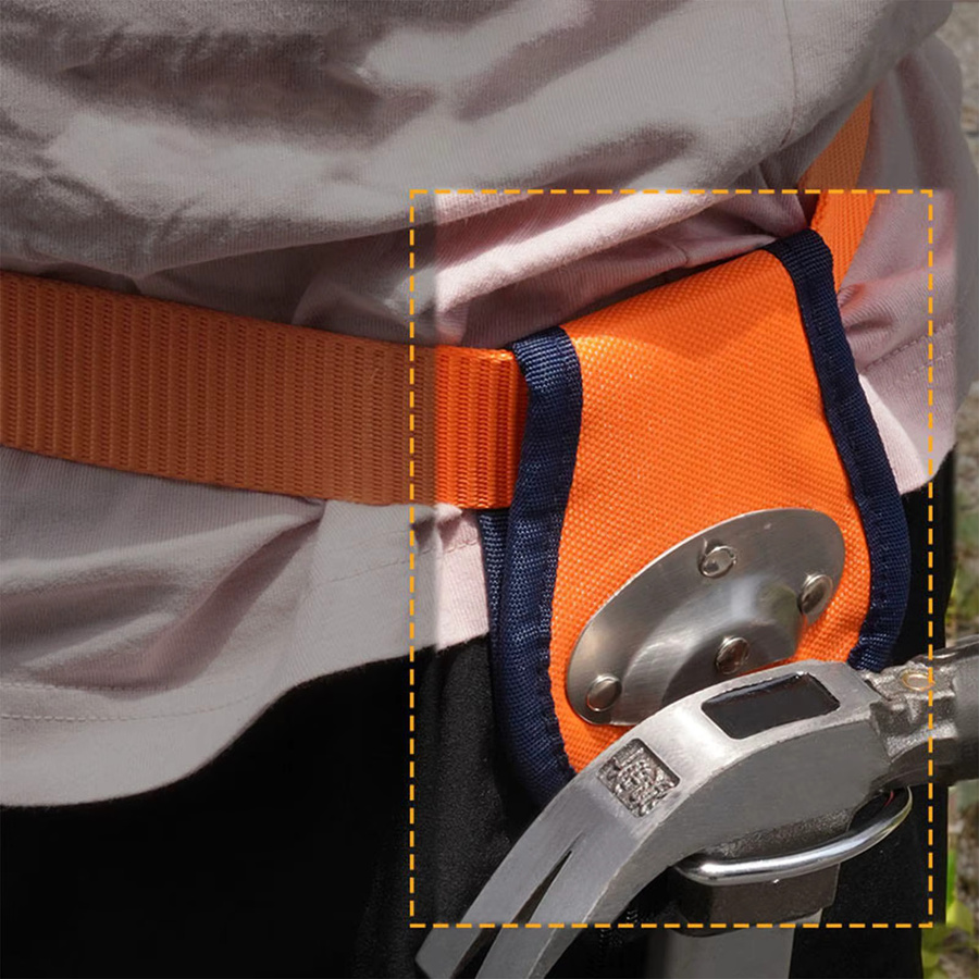 Hammerhalter Werkzeuggürtel mit Hammer-Schlaufenorganizer in Orange - Bild 2