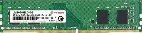 Transcend JetRAM DDR4 PC-Arbeitsspeicher Modul, 8 GB, 2666 MHz, Non-ECC, 288pin DIMM, CL19, Farbe: Grün - Bild 1