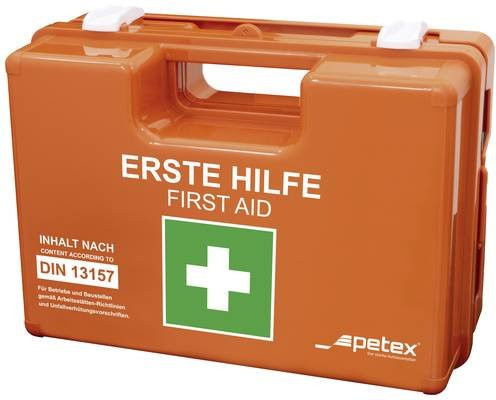 Petex Erste Hilfe Koffer DIN 13157 in Orange, B/T/H: 28,0 x 11,5 x 20,0 cm - Bild 1