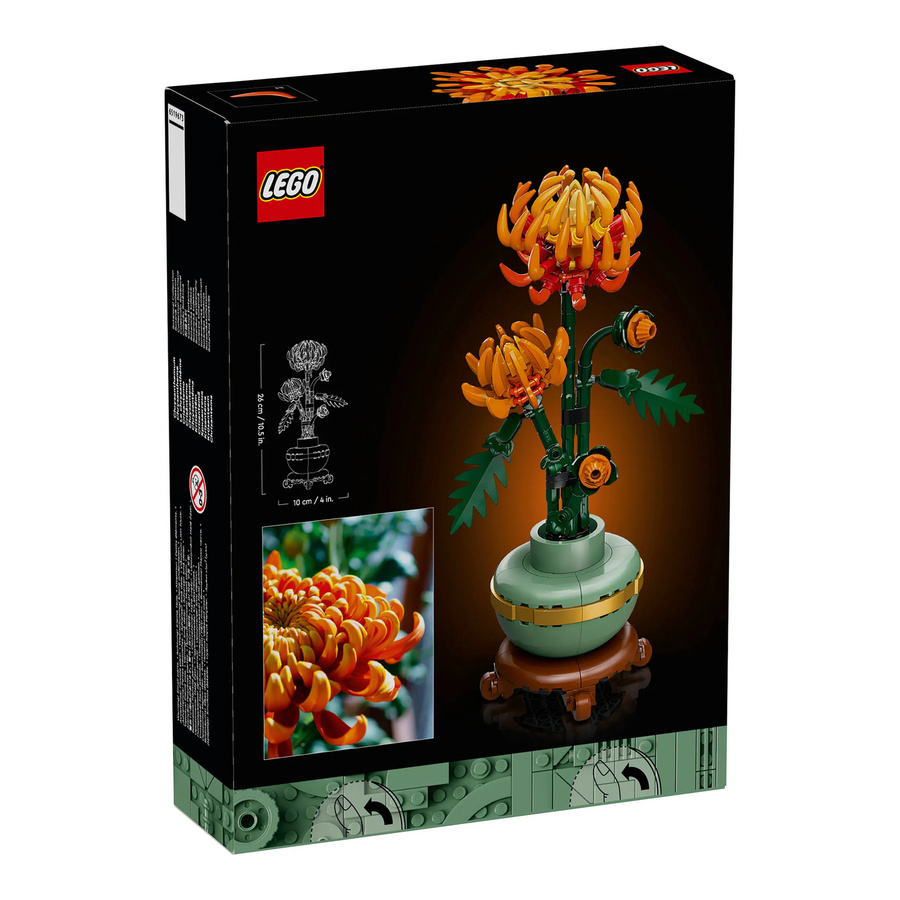 LEGO Icons 10368 Chrysantheme Dekoration Pflanze in Orange und Grün - Bild 5