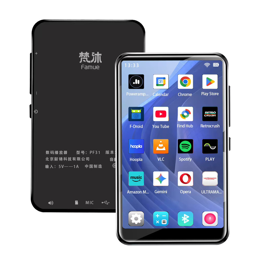 Famue BF12/PF31 Android 10 MP3-Player mit 4 Zoll Display, Bluetooth und WiFi, MP4-Player in Schwarz mit Spotify, Audible, Pandora und Amazon Music Unterstützung - Bild 6