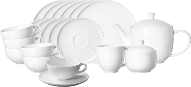 Ritzenhoff & Breker Teeservice Skagen aus Porzellan, 21er Set, Weiß - Bild 1