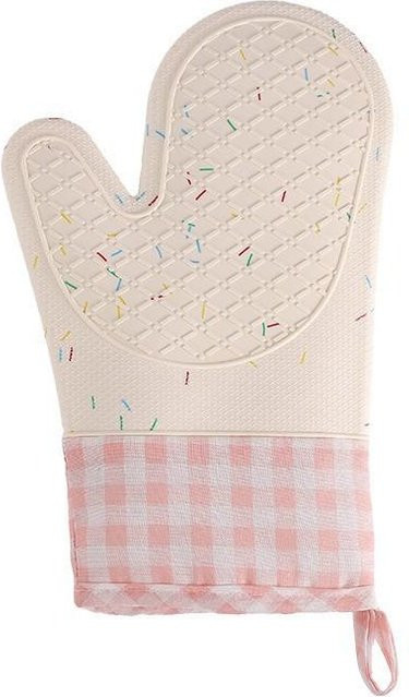 NATAWA Silikon-Isolierhandschuh in Rosa, rutschfest, verlängert und hochtemperaturbeständig - Bild 1