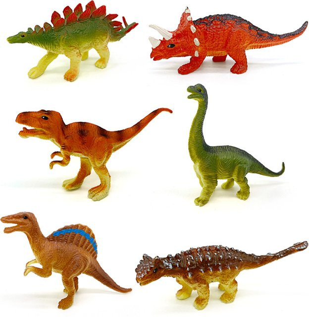 LMKJ Jurassic Dinosaurier Spielzeugmodell, 6-teiliges Set, Kunststoff - Bild 1