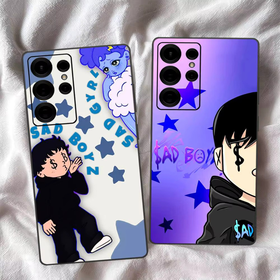 J-Junior H Sad Girl Handyhülle für Samsung Galaxy S24 Ultra, S23, S22, S21, S20, S24 FE, S20 Lite, S22 Ultra 5G in Multicolour - Bild 1
