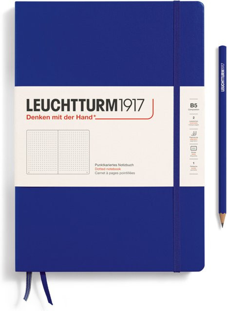 LEUCHTTURM1917 Notizbuch Composition Ink Hardcover B5 gepunktet in Beige und Blau - Bild 1