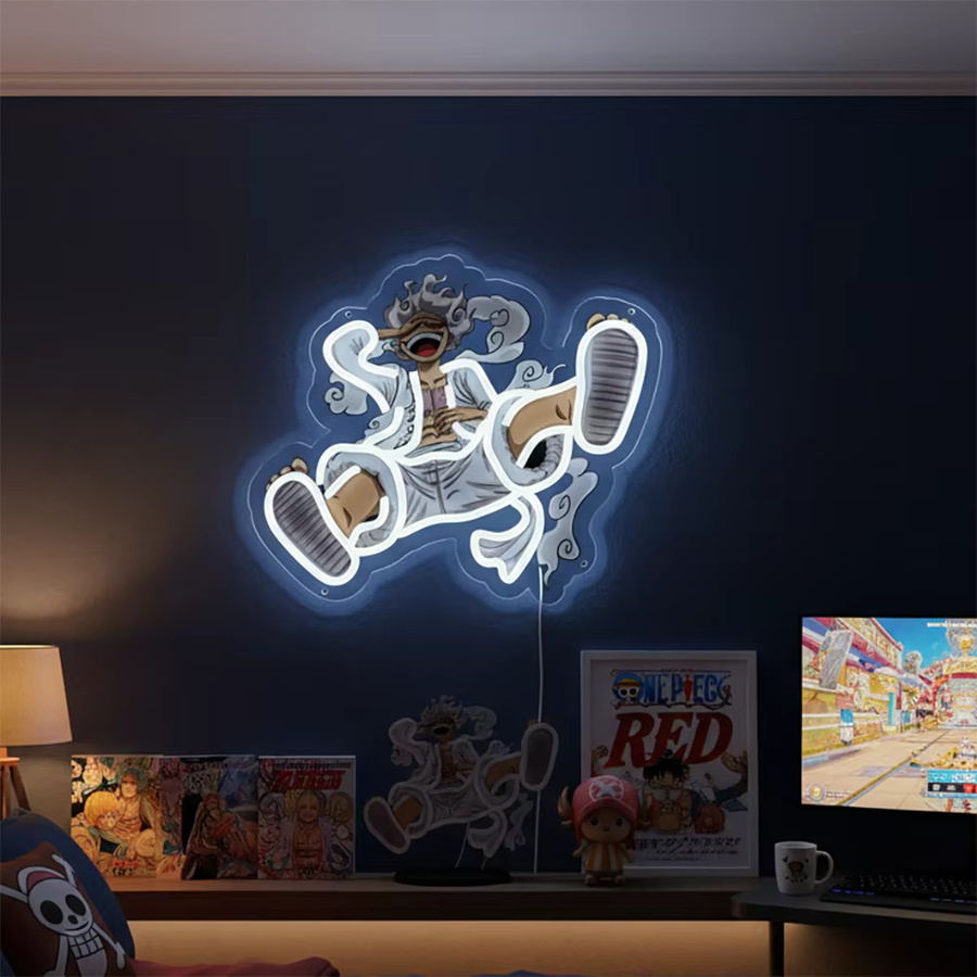 Bandai One Piece Ruffy Acryl Neon LED Licht Anime Kunstwerk für Deko und Party - Bild 2