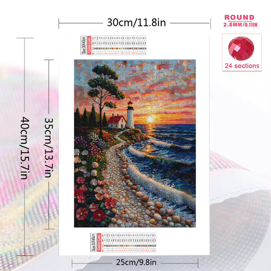 EverShine Diamant-Gemälde mit Blumenmotiv in Multicolour, quadratisches Mosaik für Wandkunst, B/H: 30 x 30 cm - Bild 2