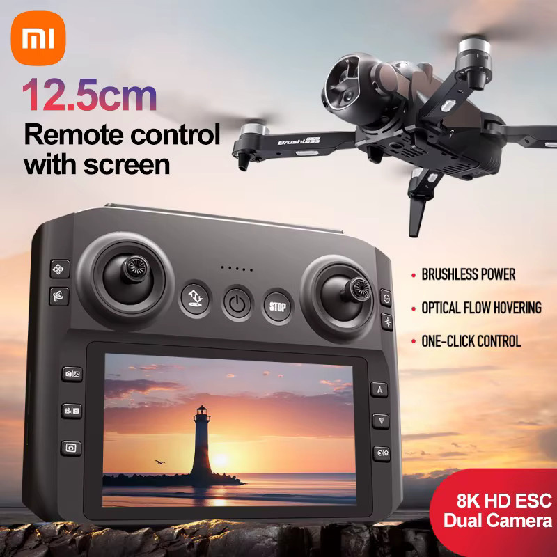 Xiaomi M7 Drohne mit 8K Luftbild-HD-Doppelkamera, intelligente Hindernisvermeidung, bürstenloser Motor, 5G WIFI und GPS in Schwarz - Bild 3
