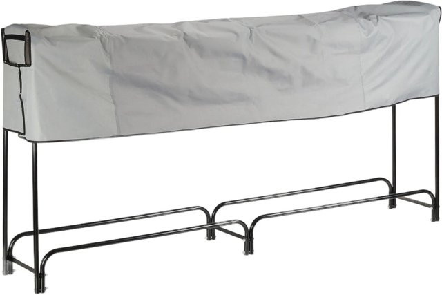 Relaxdays Kaminholzregal aus Stahl mit Abdeckung in Schwarz, B/H/T: 122 x 245 x 40 cm - Bild 1