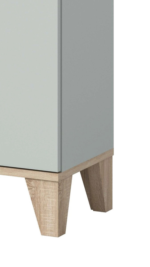 Badmöbel Set Luna von Inn.Furn, 5-teilig, grün und Eiche, modern, mit LED-Beleuchtung und Spiegelschrank, Breite: 158 cm, Höhe: 190 cm, Tiefe: 34 cm - Bild 3