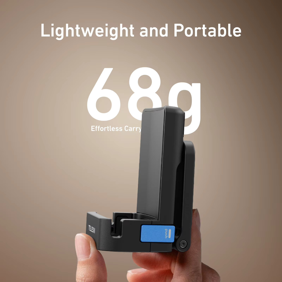 TELESIN Magnetische Schnellverschluss-Saughalterung aus Aluminiumlegierung für DJI Pocket 4 und Pocket 3 in Schwarz - Bild 2