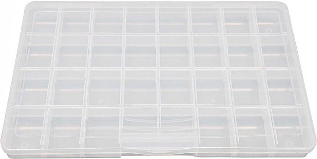 Rico Design Sortierbox mit 32 Fächern, transparent, B/T/H: 35 x 22,6 x 3,6 cm - Bild 1