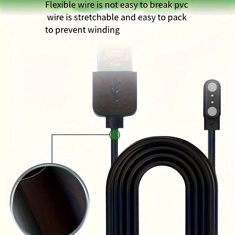 Lintelek Smartwatch-Ladegerät, magnetische Dock, Schwarz - Bild 4