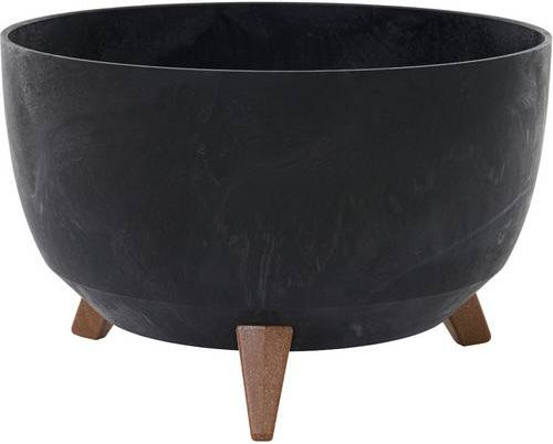 Siena Garden Blumentopf Oslo Stone in Schwarz aus Polypropylen mit Beton-Optik, B/T/H: 40 x 40 x 25 cm - Bild 1