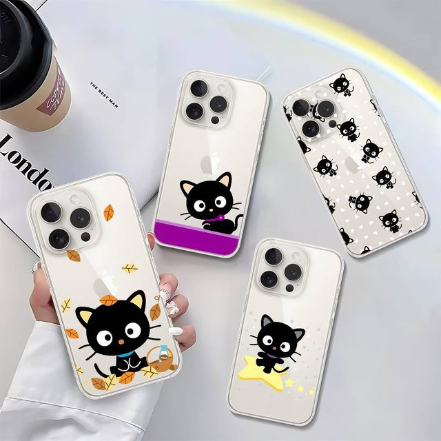 Luxuriöse C-Chococat Handyhülle für iPhone 11 bis iPhone 17 Pro Max, transparent und weich - Bild 1