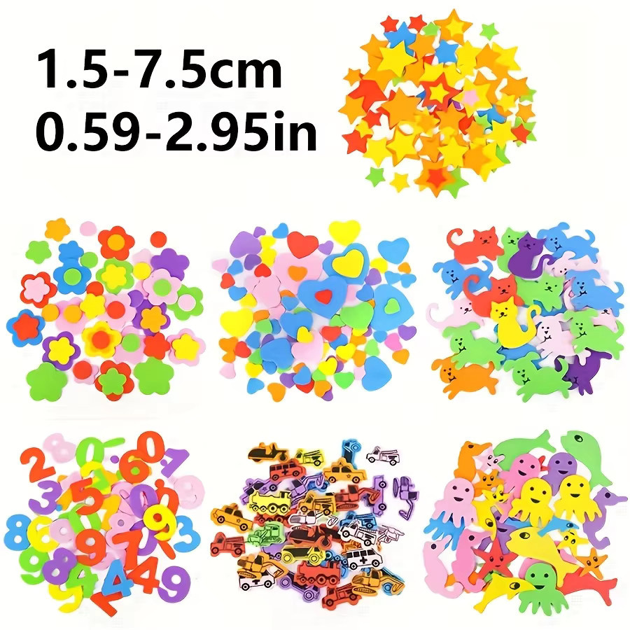JXB 3D Self-Adhesive EVA Foam Stickers, multicolor, für DIY Handmade - Bild 1