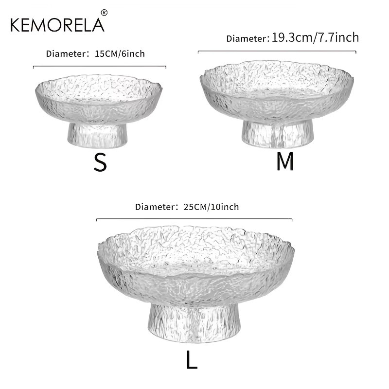 KEMORELA Obstschale aus Glas in Transparent für Snacks und Trockenobst - Bild 4