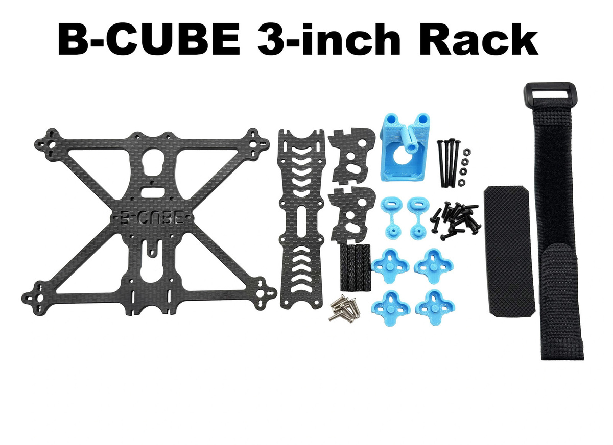 B-CUBE 3-Zoll DJI O4 FPV Drohnen-Rahmenkit aus Kohlefaser für Racing Quadcopter Freestyle mit INAV Beatflight F722 Flugsteuerung - Bild 3