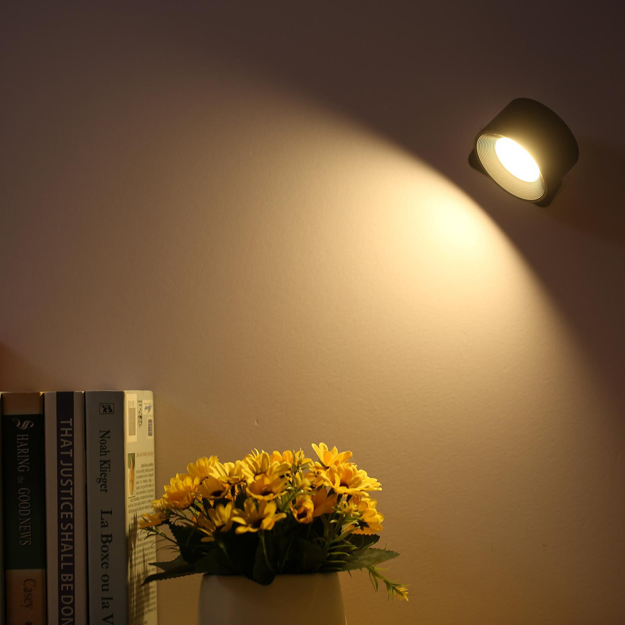 Neoglint LED Schranklampe mit 4,5 W und Akku, Schwarz, Warmweißes Licht, Magnetisch und Selbstklebend - Bild 2