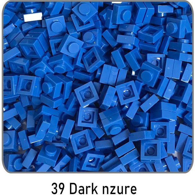 IAJIALE Bausteine Dünne Figuren Steine 1x1, 100-teiliges Set, Bunt / Mehrfarbig - Bild 1