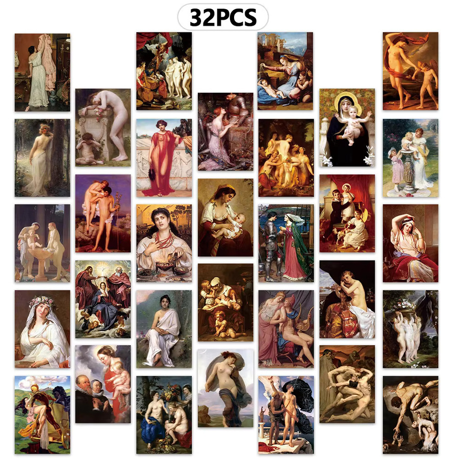 32 Stück Postkarten aus der mythologischen Serie in Multicolor als Sammlerstücke und Raumdekoration aus Papier - Bild 2