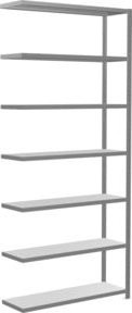 Schulte Anbauregal Steckregal MULTIplus250 in Silber, verzinkt mit 7 Fachböden und Kreuzstrebe, B/T/H: 300 x 130 x 40 cm - Bild 1