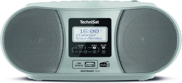 TechniSat DIGITRADIO 1990 Stereo-Boombox mit DAB+, UKW, CD-Player, Bluetooth und USB in Silber - Bild 1