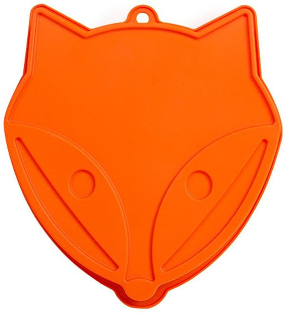 Binchi Outdoor Product Fuchsförmige Silikon-Kuchenform in Rot und Orange, Antihaft-Backform für Tier-Thema Kuchen - Bild 1