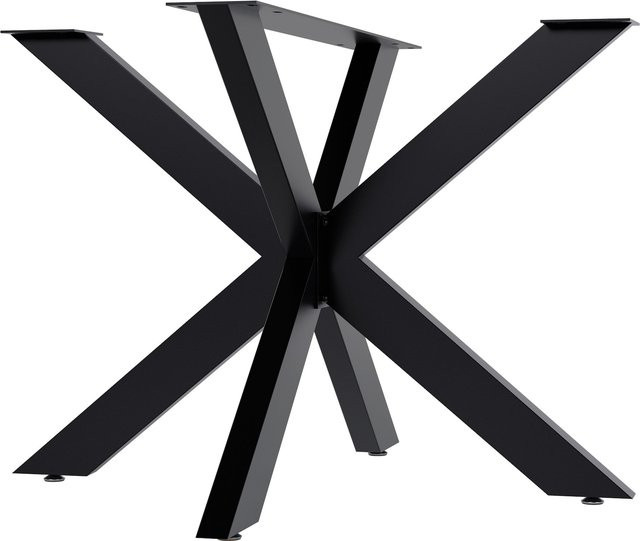 CLP Tischbeine Hardwick Sternförmiges Tischgestell aus Metall in Schwarz Matt, Höhe: 71 cm - Bild 1