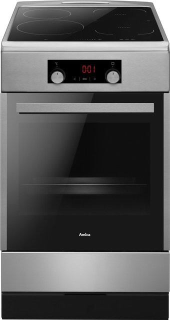 Amica Standherd SHI 905 150 E in Edelstahl und Schwarz/Silber - Bild 1