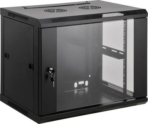 Intellinet 19 Zoll Netzwerkschrank Wandverteiler 9 HE Schwarz RAL 9005 B/H/T: 600 x 500 x 450 mm - Bild 1