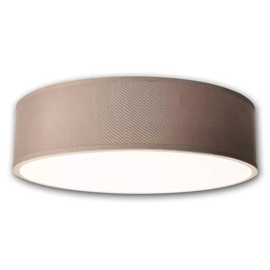 Einlicht Deckenleuchte FABRIC aus Stoff in Taupe, runde Stofflampe mit 2x E27 Fassungen, Durchmesser: 38 cm - Bild 2